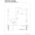 thumbnail image 3 of Kingston Brass KS1195AL Heritage Cold Water Filtration Faucet, Oil Rubbed Bronze, 3 of 3