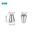 thumbnail image 2 of Uxcell Metal Bell Stopper, Conical Cord Ends Lock Fastener Drawstring Ropes End Stopper Silver, 2 of 4