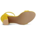 thumbnail image 5 of Sandalias de Tacón Alto Allegra K para Mujer Zapatilla Con Punta Abierta Correa de Tobillo Amarillo 40, 5 of 5