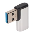 thumbnail image 3 of Adaptador USB 3.0 a tipo C de 90 grados Adaptador de ángulo izquierdo USB 3A 10 GBPS para teléfonos móviles tabletas Discos duros Plata, 3 of 8