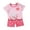Pink, variant on Boys Girls Two Piece Outfits Toddler Kids Baby Boys Girls Fashion Cute Short Sleeve Puppy Print Casual Suit Summer Outfits for Girls Boys