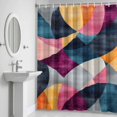thumbnail image 5 of Modernism Art Shower Curtain for Bathroom Decor, Multi Color Geometric Color Block Waterproof Fabric Shower Curtain, 36"x78" Set with 12 Hooks, 5 of 9