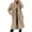Khaki, variant on successthop Womens Fleece Jackets Long Button Robe Jacket without Hood Plain Warm Coats Long Thermal Outwear Fuzzy Long Sleeve Winter Clothes Collar Jacket Soft Comfy Top Beige