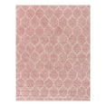 thumbnail image 3 of Unique Loom Trellis Shag Collection Area Rug - Ruby (10' 8" x 14' Rectangle Light Pink/Ivory), 3 of 12