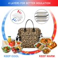 thumbnail image 4 of Beige and Black Of Leopard Print Womens Lunch Box for Work,Insulated Large Lunch Bag for Tween and Teen,Loncheras Para Mujer,Leakproof Adult Lunch Bag for Work,Beach,Travel,Picnic,Camping, 4 of 7