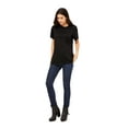 thumbnail image 2 of Emmalise Women's Round Neck Short Sleeve Tru-Fit Tee Shirt, Black, X-Small, 2 of 4