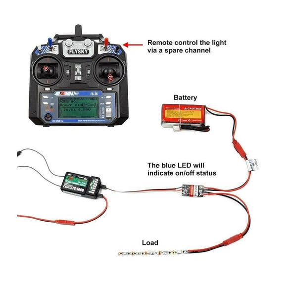 Misterolina RC Remote Controlled AUX onOff Electronic Switch JST 220A Cables Female