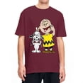 thumbnail image 1 of Camiseta para hombre, camisetas de Peanuts, Charlie Brown y Snoopy, camisetas de verano con dibujos animados de Harajuku, camisetas estéticas de algodón de talla grande, 1 of 5