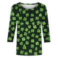 thumbnail image 5 of Stamzod Women's T Shirts Short Sleeve Tees Lucky Irish Graphic Loose Summer Tops Plus Size Fashion 2026 Green F XXL, 5 of 5