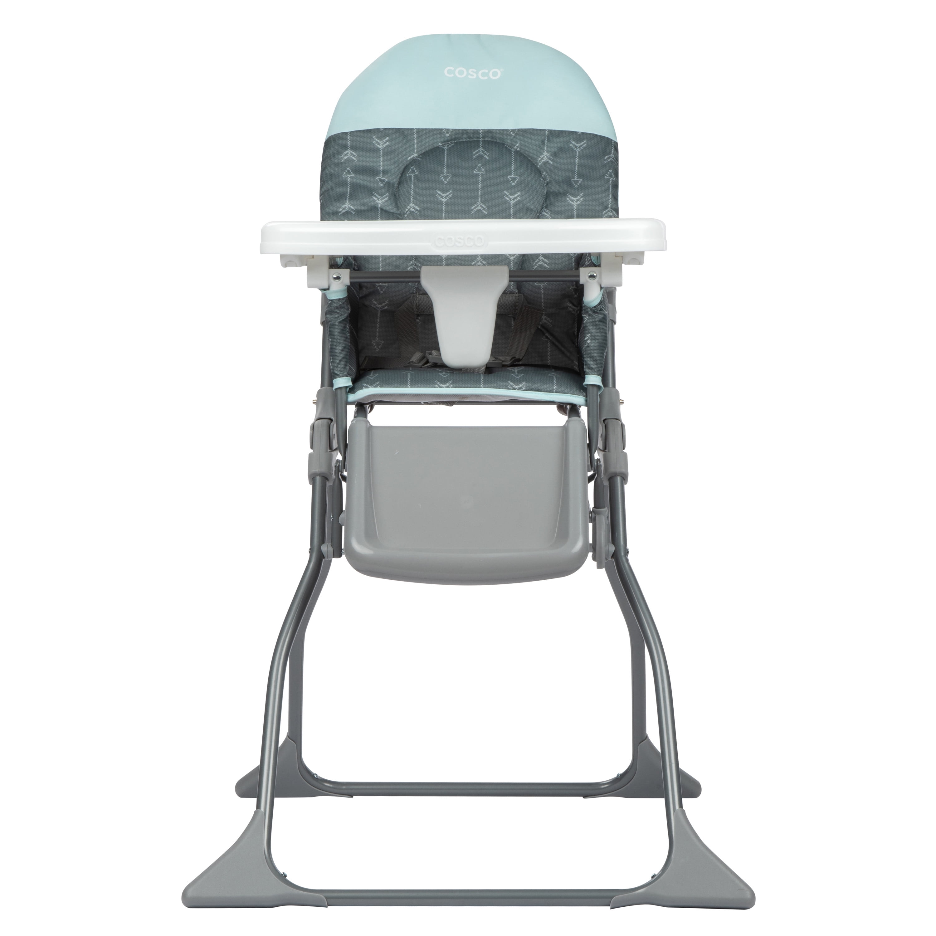 Cosco Simple Fold Full Size High Chair with Adjustable Tray, Gray