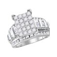 thumbnail image 1 of 14kt Or Blanc Femmes Rond Diamant Cindys Rêve Cluster Mariée Bague de Fiançailles 4.00 Cttw, 1 of 1