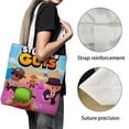 thumbnail image 3 of Stumble Guys Bolso de tela con estampado de lienzo para mujer, bolsa de compras reutilizable y estética, con cremallera interior, regalo para mujer,38*45cm., 3 of 6