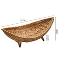 thumbnail image 2 of Rattan Serving Tray, Wicker Round Fruit/Bread Serving Basket, Extra Large Decorative Fruit Tray for Living Room, Coffee Table, Breakfast, 12 inch, 2 of 9