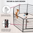 thumbnail image 4 of Jhsomdr Dog Playpen Outdoor Dog Fence 32" Height Heavy Duty Metal Pet Pen 16 Panels Exercise Pen with Doors for RV, Camping, Yard, 4 of 8