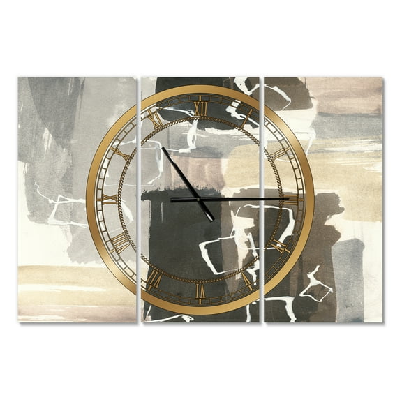 Designart 'Glam Dancing shape I' Modern wall clock