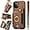 Brown, variant on 12 Pro Max Phone Case,Card Holder Wallet Stand for iPhone 12 Pro Max Case,Ring Holder,RFID-Blocking,Wrist Strap,Camera Protector,Leather Shockproof Protective  Flip Cover Cases (Brown)