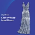 thumbnail image 4 of Lace Printed Maxi Dress for Women, Sleeveless Summer Sundress, Long Flowy Loose, 4 of 8