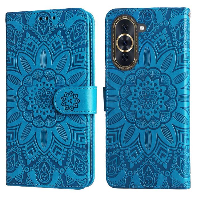 Funda tipo cartera GANGXUN para Huawei Nova 10 , diseño girasol, cuero PU, soporte, cierre magnético, tarjetero