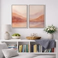 thumbnail image 2 of Framed Canvas Print Abstract Landscape Wall Art Set of 2 Pink Modern Decorative for Living Room Bedroom - 16"x24"x2 WHITE, 2 of 8