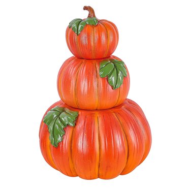 21.5"H Stacked Pumpkins Garden Statuary and Planter