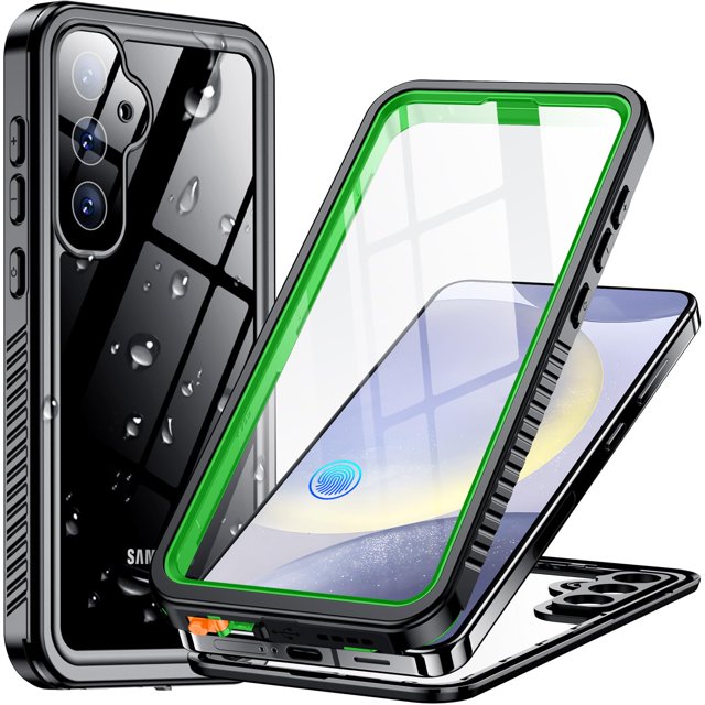 Funda de teléfono Temdan impermeable con protector de pantalla para Galaxy S24
