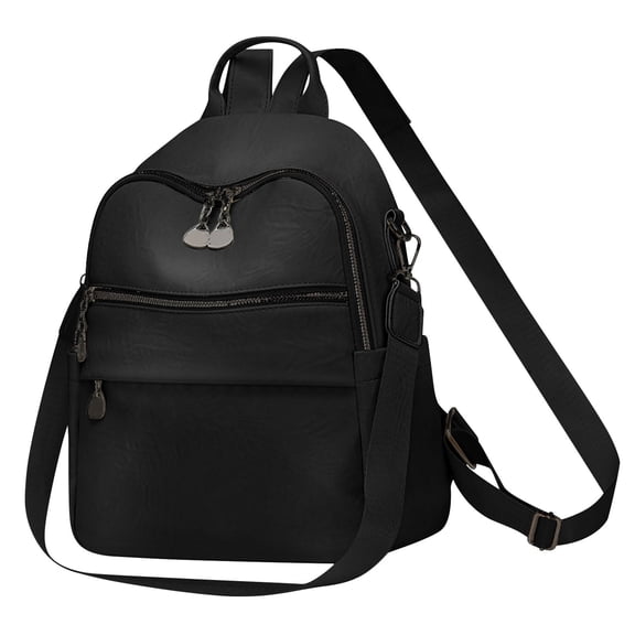 PU Leather Backpack Purse for Women , 12.6X9.84 inch Convertible Backpack, 2 in 1 Shoulder Crossbody Bag, Multipurpose Design Handbag, Multi Zipper Casual Daypack, Fashion Travel Backpack Handbag