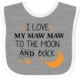 thumbnail image 3 of Inktastic I Love My Maw Maw to the Moon and Back Boys or Girls Baby Bib, 3 of 4