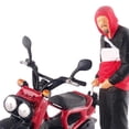 thumbnail image 4 of Paquete de 3 pintadas 1:64, motocicleta de conducción masculina de resina para de, 4 of 9