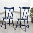 thumbnail image 2 of SAFAVIEH Friar Classic Wood Solid Dining Parsons Chair, Navy (Set of 2), 2 of 14