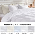 thumbnail image 3 of NEXHOME PRO Duvet Cover Set 100% Washed Cotton 3 Pieces Linen Breathable Soft Durable Duvet Cover Bedding Set with Zipper Closure, King Size White(Comforter Not Included), 3 of 5