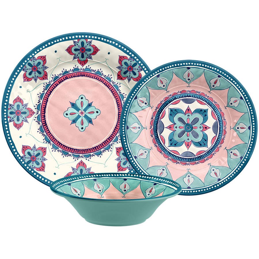 Better Homes & Gardens 12Piece Boho Dinnerware Set