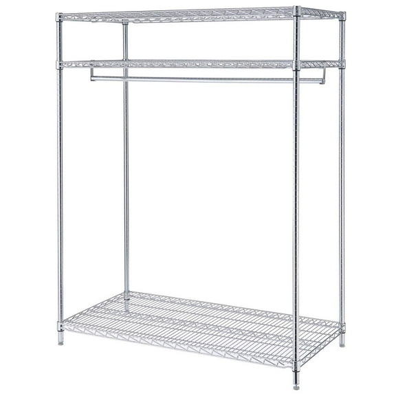 Nexel 3-Shelf Garment Floor Rack, 24"D x 48"W x 74"H