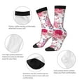 thumbnail image 3 of Yiaed Peonies And Roses Print Great elasticity Crew Socks Sports socks for Men and Women, 3 of 5