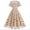 Beige, variant on Kaemgyyd Cocktail Dresses for Women Vintage 1950s Short Sleeve Mesh Party Dress A Line Flowy Printing Midi Dress