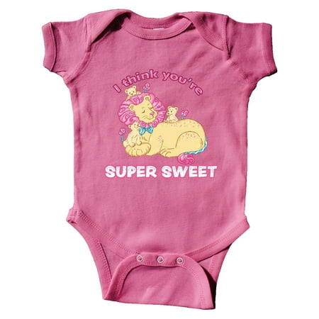 

Inktastic I Think You re Super Sweet Cotton Candy Lions Gift Baby Boy or Baby Girl Bodysuit