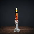 thumbnail image 3 of Candelabro de calavera de Halloween, luz de esqueleto, mano fantasma, lámpara de vela sin llama, lámpara de decoración de barra de fiesta, color naranja, 3 of 13