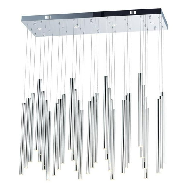 ET2 E10010-PC Flute LED 36 in. Polished Chrome Linear Pendant Ceiling Light