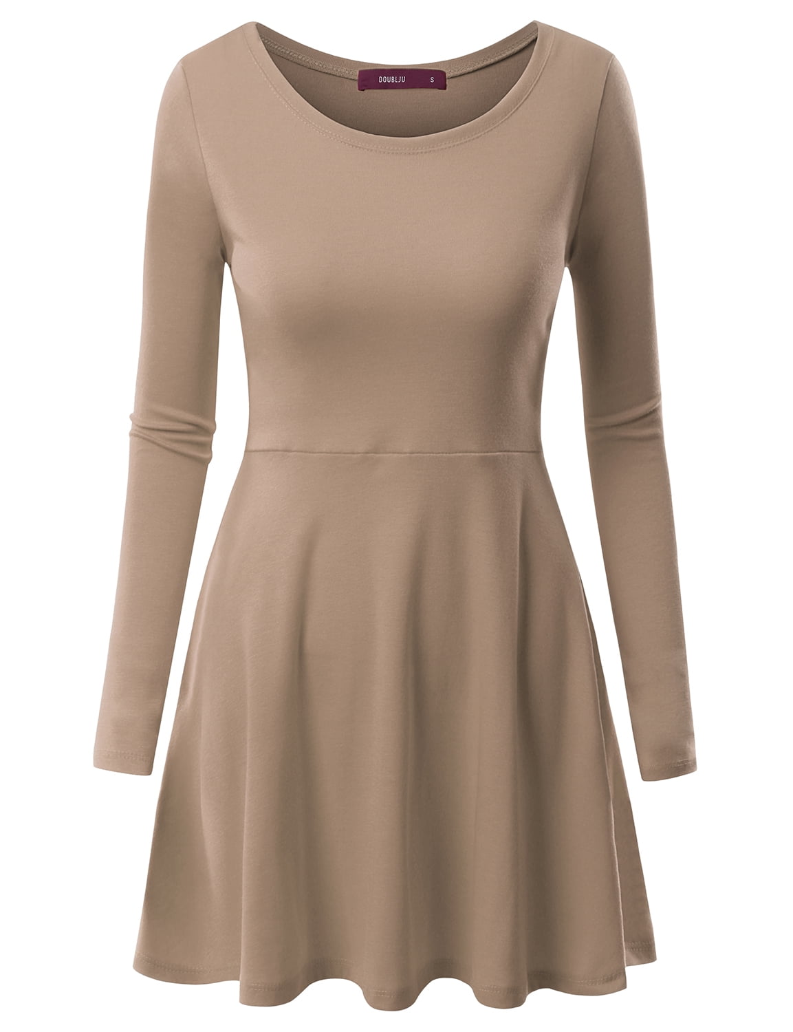 womens long sleeve skater dress