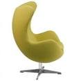 thumbnail image 2 of Flash Furniture Wool Fabric Swivel Tilt Lock Egg Chair in Yellow, 2 of 4