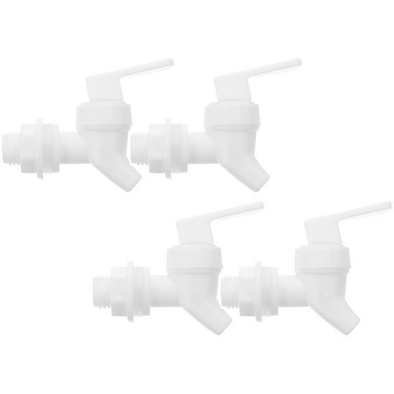 Raindrops Professional MultiFunction White Bucket Faucet Water Spigot for Home Use Polypropylene 4 Sets