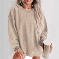 thumbnail image 3 of 2025 Fall Winter New Fashion Polo Neck Long Sleeve Women's Loose Sweatshirt - Bat Sleeve Casual Pullover Solid Color Street Style Top Women's Fashion Hoodies & Sweatshirts, 3 of 11