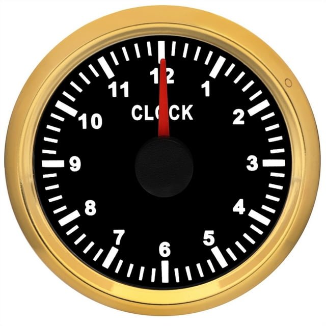 52mm Clock Gauges Instrument Panel Hour Meter 0-12 Hours Display With LED Backlight For Car Boat Motorcycle 9-32v ,Easy to Calibrate
