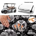 thumbnail image 5 of Yuyamidu Skull Golf Cart Seat Covers Rose Club Car Seat Towel Blanket with Pockets, Fits Club Car More 2 Person Seats Golf Carts, Black, 5 of 7