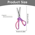 thumbnail image 3 of Cyenie Decorative Pinking Shears for Fabric Cutting, Scalloped Wavy Scissors for Craft and Sewing, Comfort Grip Shears for Fabric Paper DIY (Pink Purple Rounded), 3 of 5