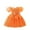 Orange, variant on Girls Dress For Sparkly Sleeve Sundress With Bow Detail Comfort Fit Little Girl Princess Dress Size 4-5 Years,Orange