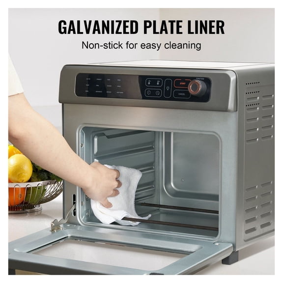 12-in-1 Air Fryer Toaster Oven, 25L Convection Oven 1700W, Stainless Steel Countertop Combo with Pizza Pan & Gloves, 12-Slice Toast, 12-inch Pizza