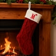thumbnail image 5 of Christmas Stockings with Initials 17.7 Inch, Large Monogrammed Knit Stockings for Fireplace, Embroidered Family Stocking Set for Xmas Holiday Decor and Gift Giving, 5 of 5