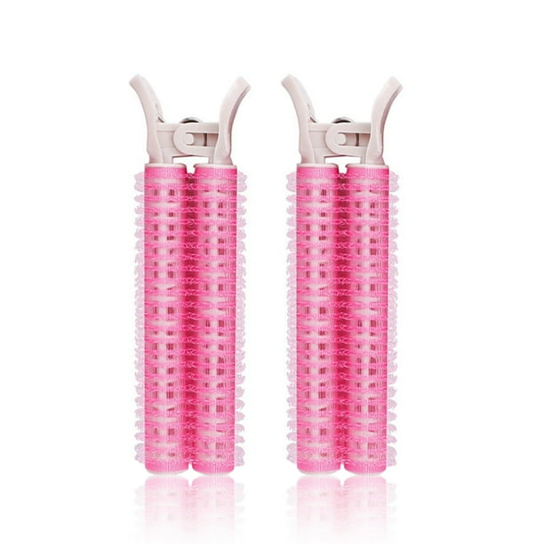 Raíz para el cabello Clips esponjosos Bangs Peluquería Peluquería Horquillas Lazy Rizado Tubo Portátil Viaje Lavable Rulos Rollers 2pcs Rose Rojo Advancent CE001442-02