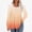 Orange, variant on Womens Puff Long Sleeve Tunic Tops Dressy Casual Pleated Blouses Fall Crewneck Loose Gradient T-Shirts