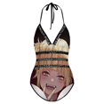 thumbnail image 5 of My Hero Academia Himiko Toga Women's Swimwear Strap One Piece Backless Tummy Control V Neck Swimsuit Summer Beach Vacation Bathing Suit, 5 of 7